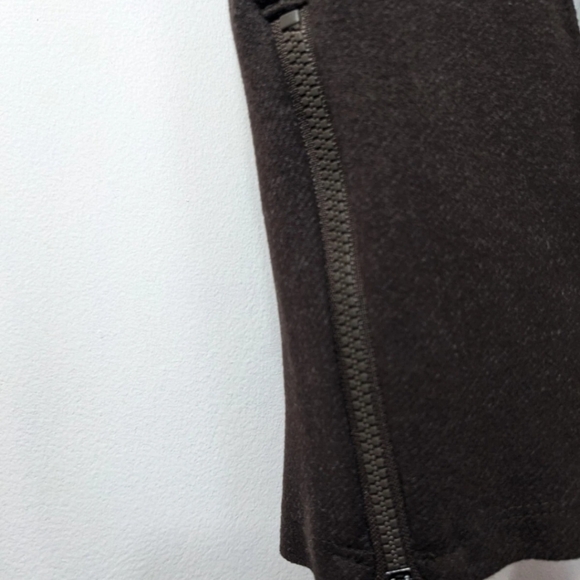 Athleta Venice Heathered Pintuck Pant, Dark Brown Heather SIZE M New No Tag. - Picture 9 of 16